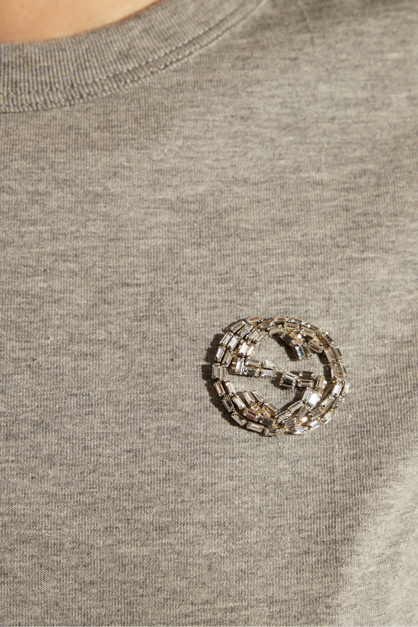 Grey T-shirt with logo Gucci - Vitkac GB